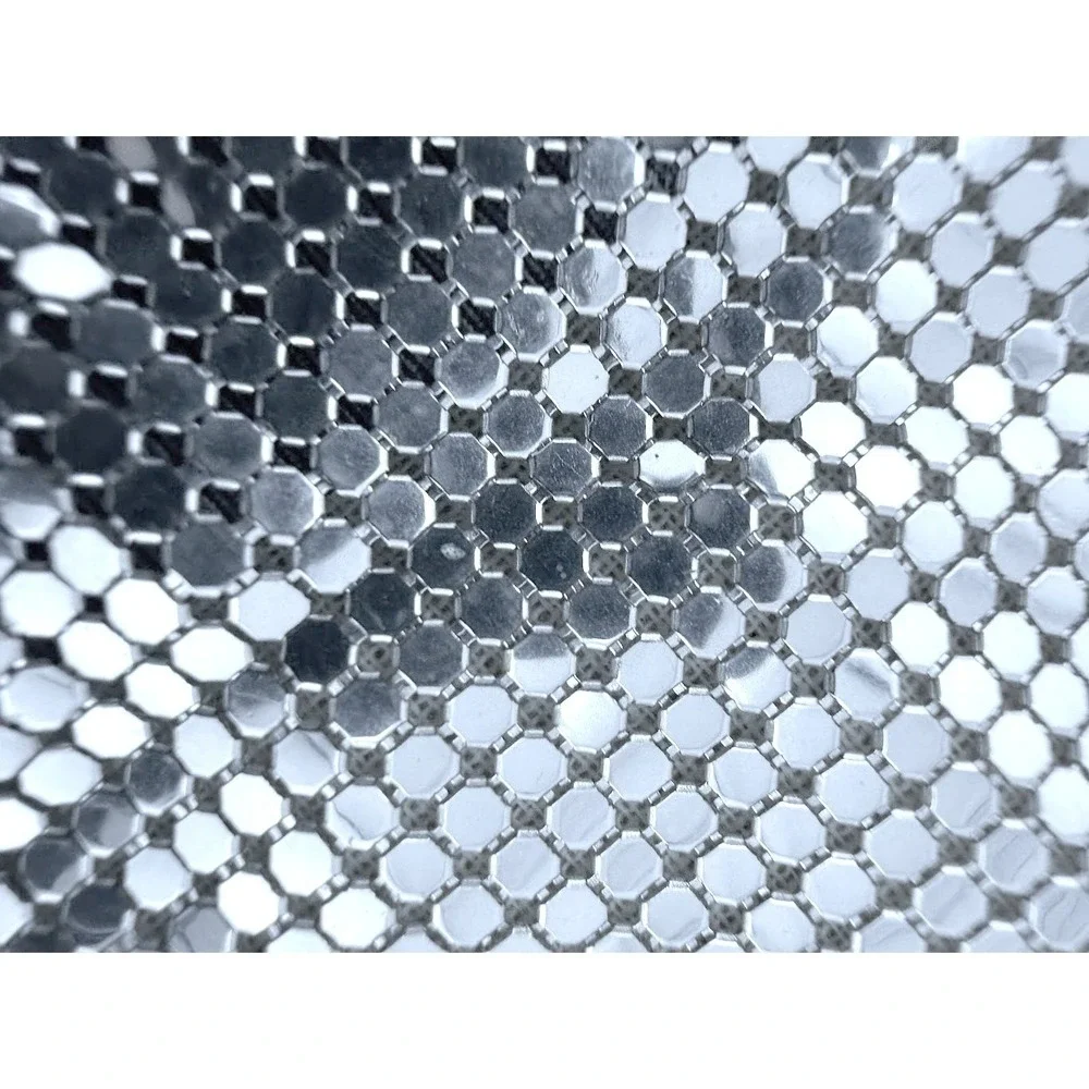 Whiting & Davis Crossbody Bag Women Silver Metal Mesh Disco Glam Evening Clutch